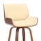 Armen Living Tyler 26" Counter Height Swivel Cream Faux Leather and Walnut Wood Bar Stool LCTYBACRWA26 - alternate 6
